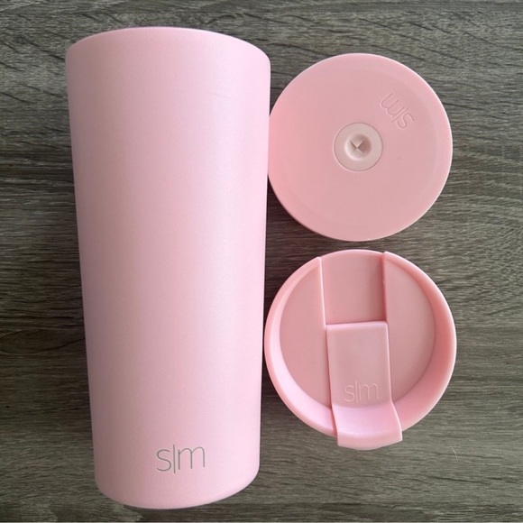 Simple Modern Pink Tumbler with Lid - Picture 1 of 3